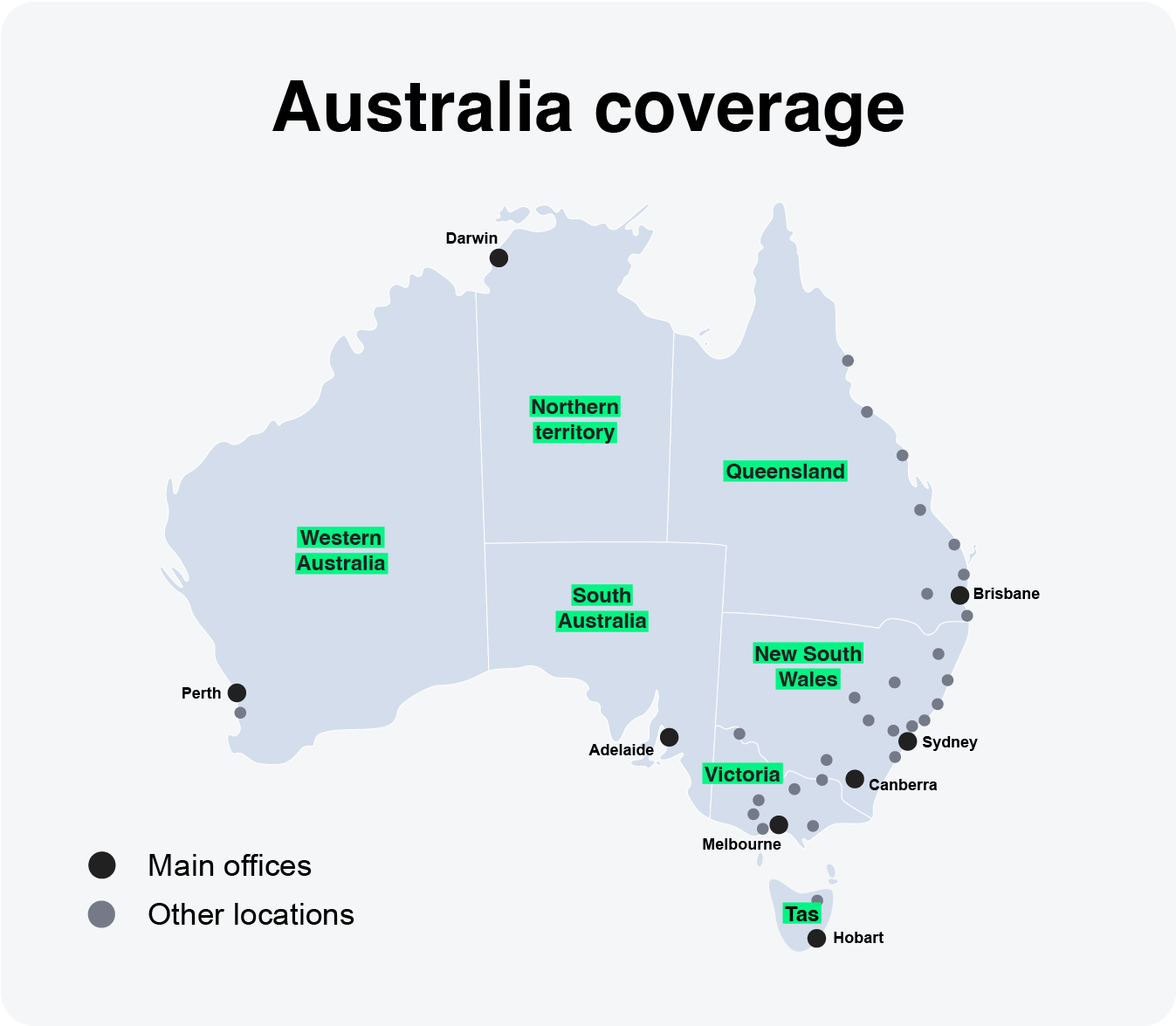 Australien kort