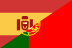 En kombination af det spanske og portugisiske nationale flag.